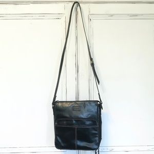 EUC. RELIC black faux leather crossbody bag